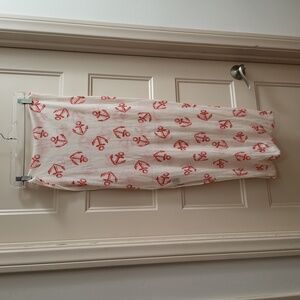 Chic Red Anchor Print Scarf